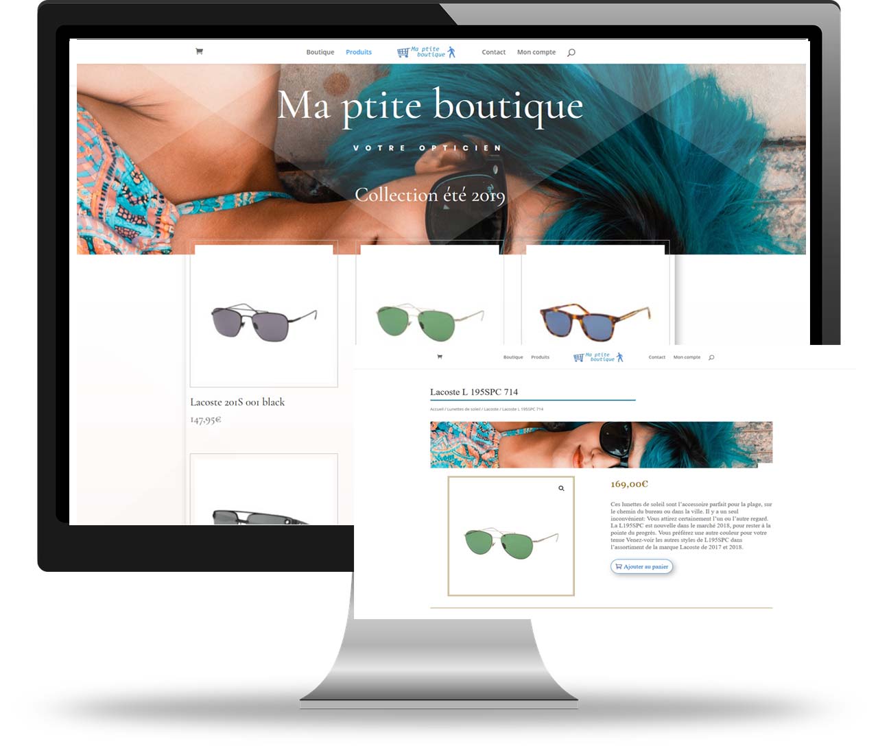 boutique e-commerce pour opticien, réalisation Art-In