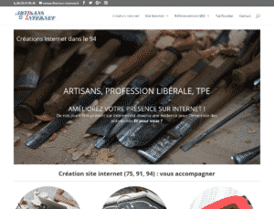 Page du site www.artisan-internet.fr avec sa feuille de style css