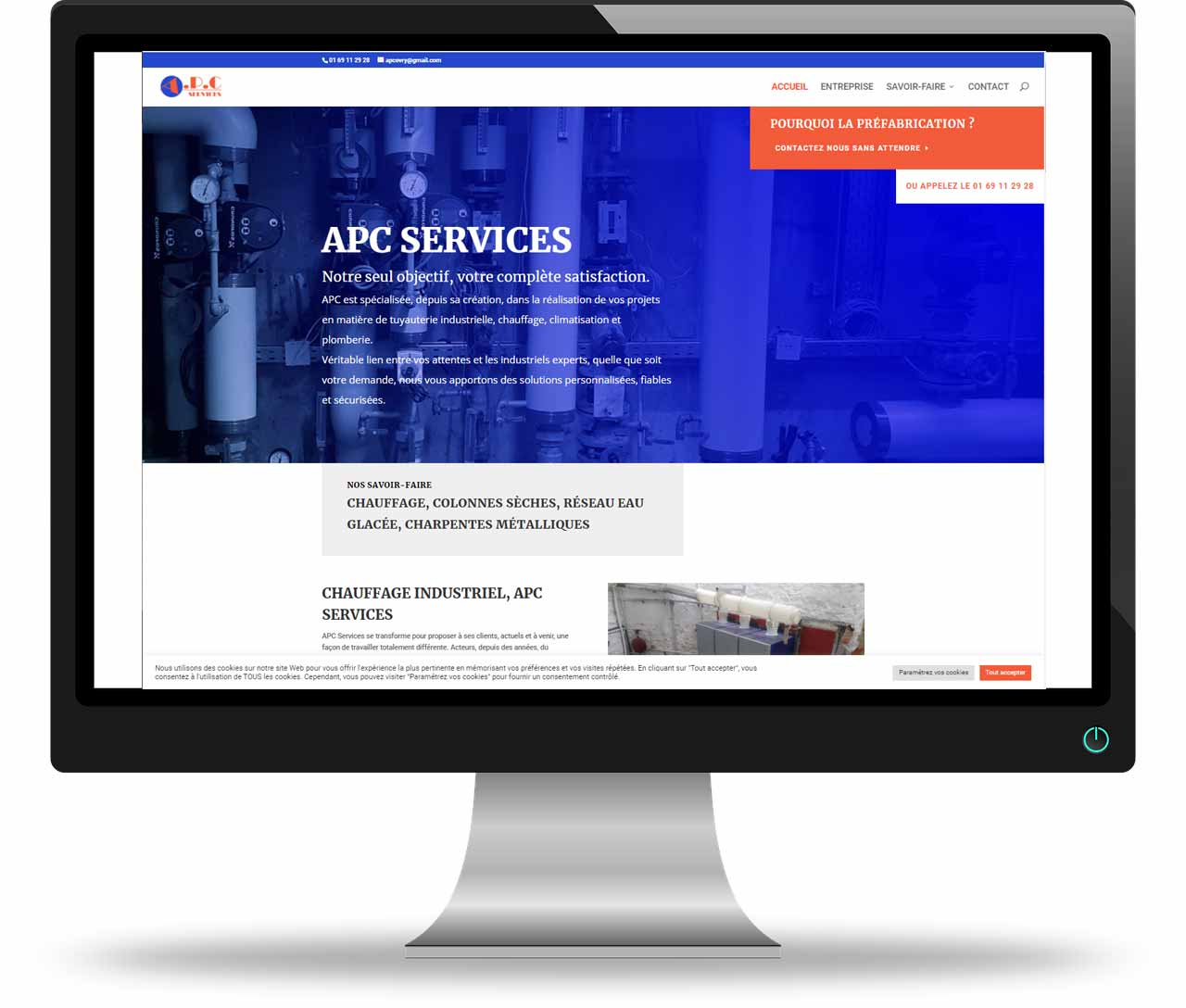 Site APC service, chauffagiste industriel